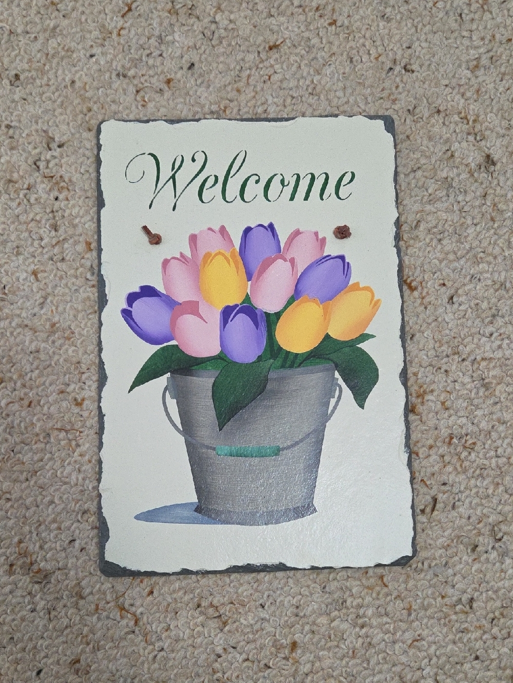 Slate Welcome Sign